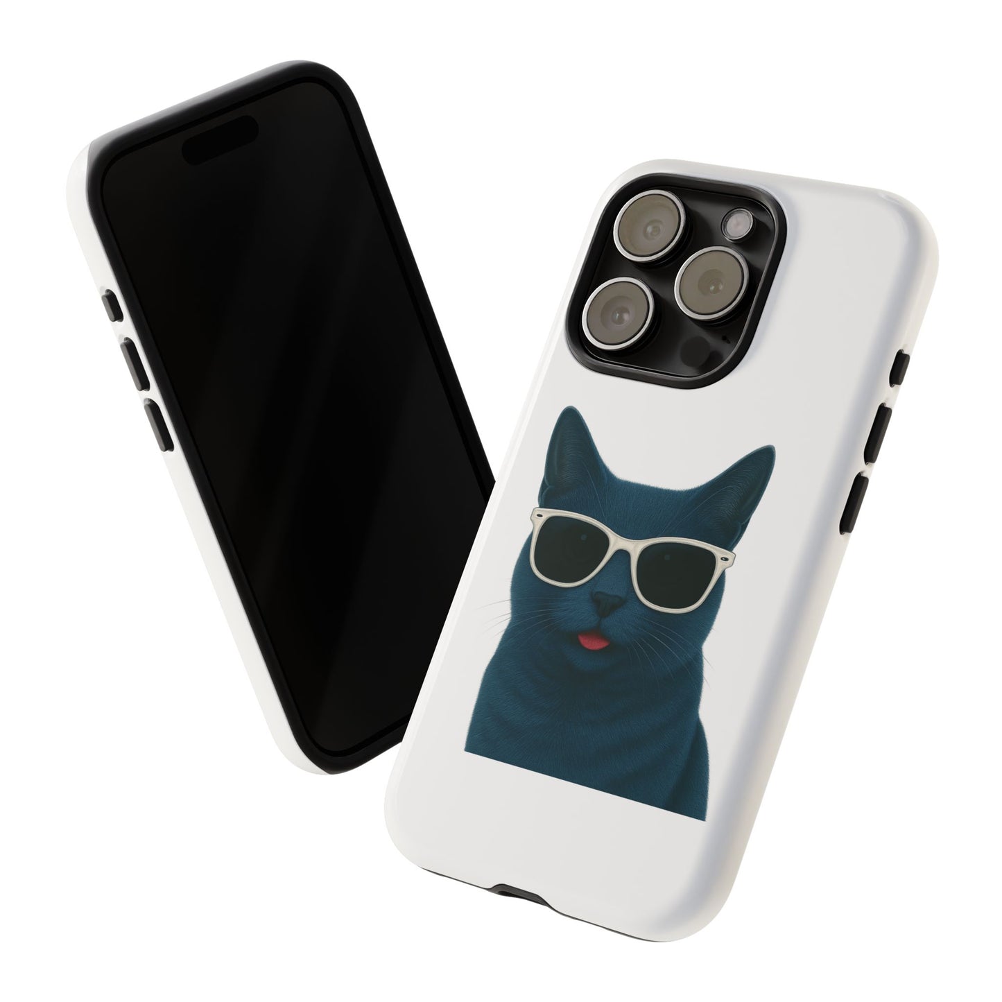 Russian Blue Cat Wearing Sunglasses - Tough Phone Case