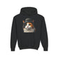 Calico Cat Wearing A Bowler Hat - Youth Hoodie - Too Cute Pets