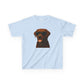 Kids Tee with Brown Labrador Retriever Wearing Sunglasses