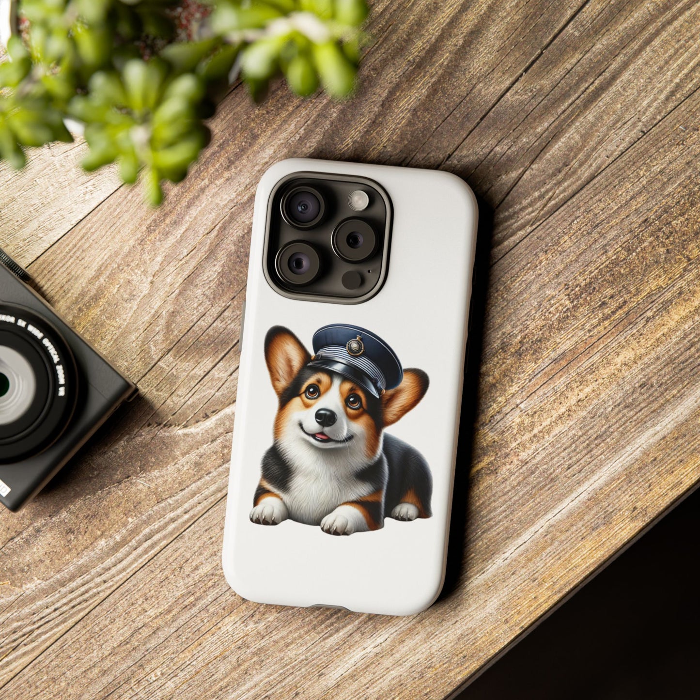 Corgi Wearing a Conductor's Hat - Tough Phone Case