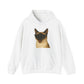 Siamese Cat Wearing Sunglasses - Adult Hoodie
