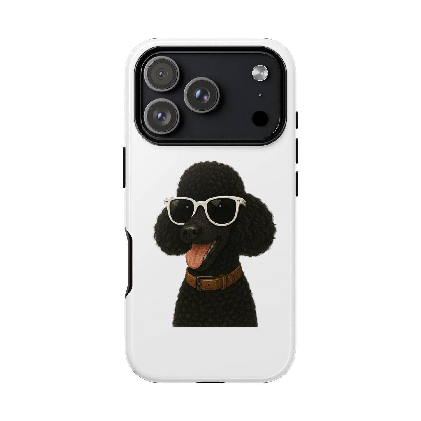 Black Poodle Wearing Sunglasses - Tough Phone Case