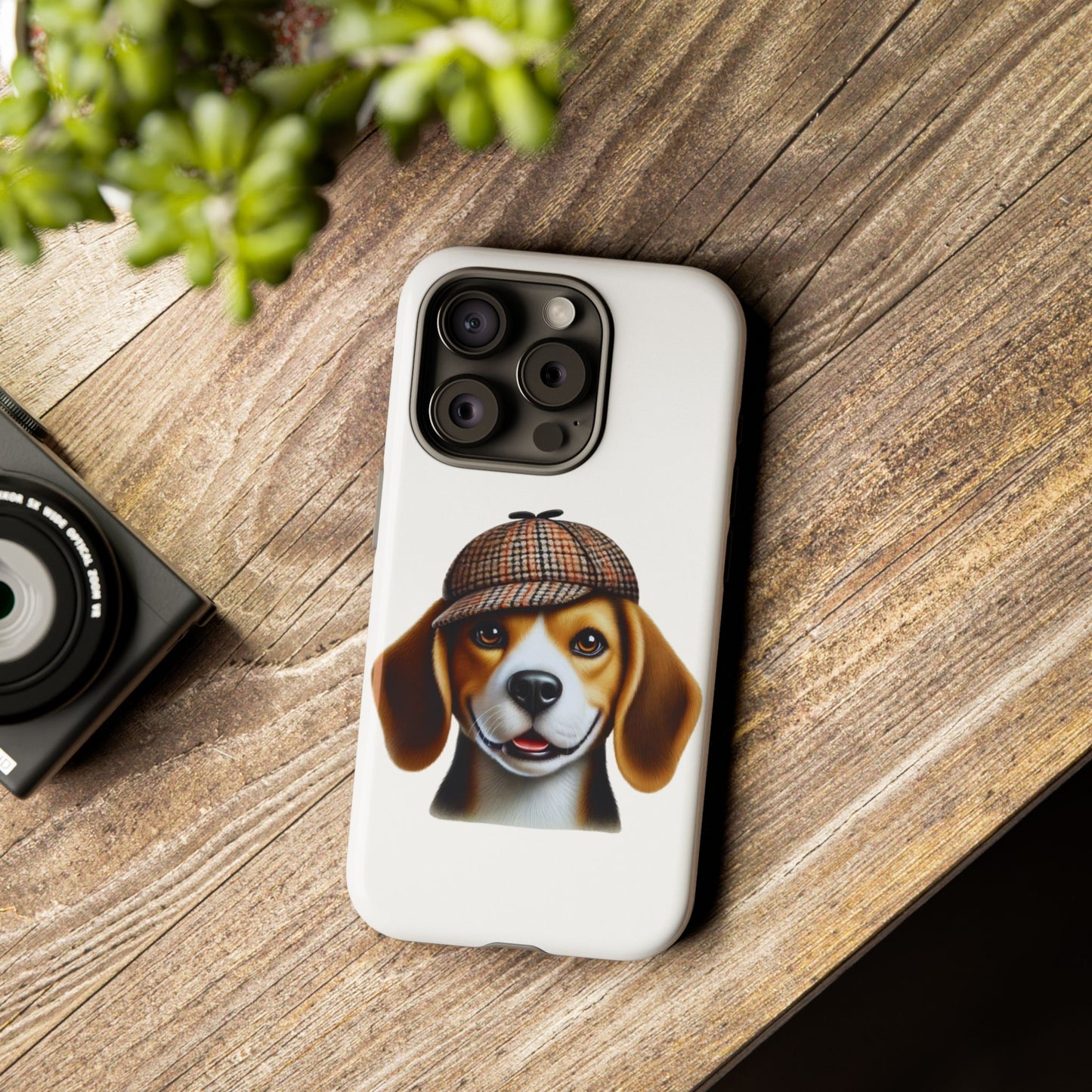 Beagle Wearing a Deerstalker Hat - Tough Phone Case