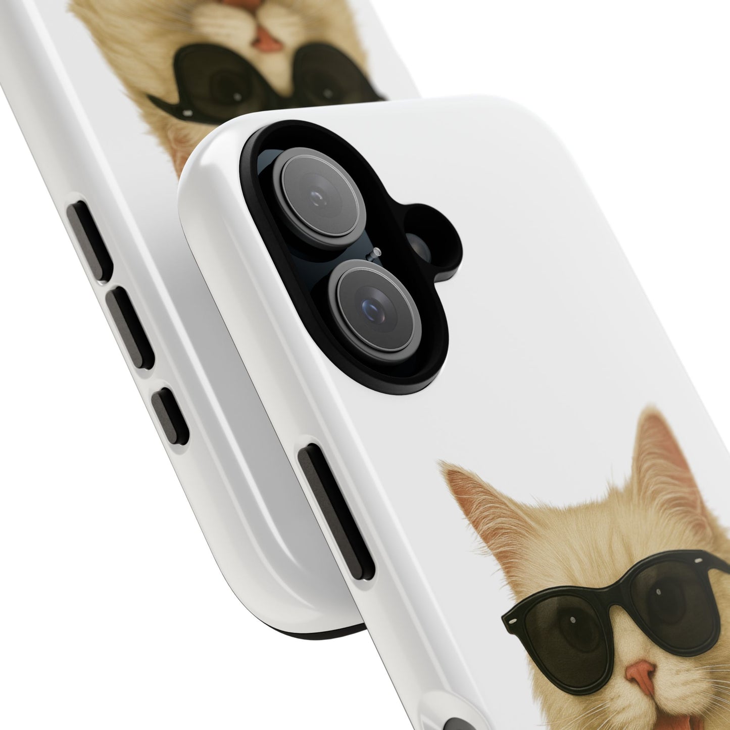 Cream Longhair Cat Wearing Sunglasses - Tough Phone Case