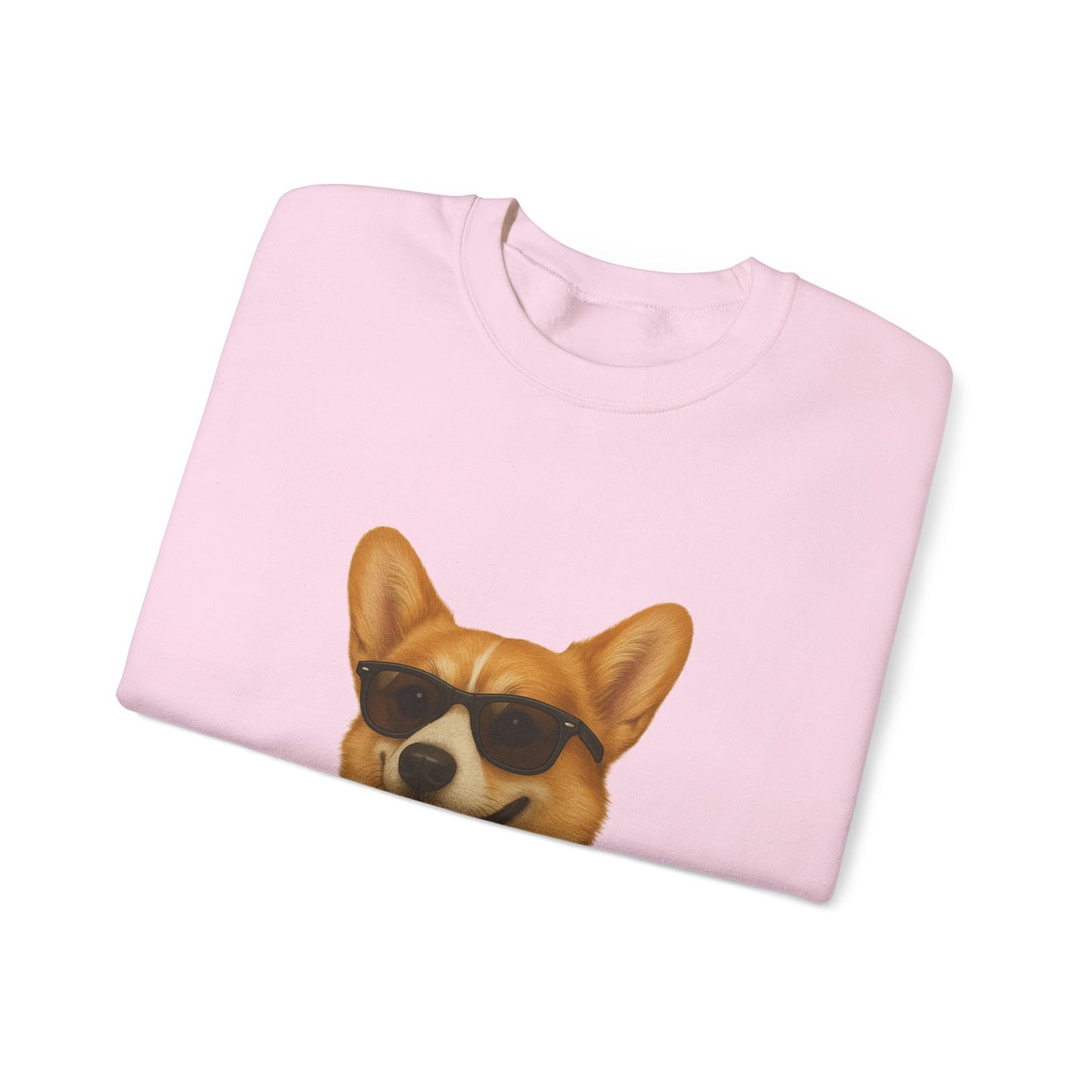 Corgi Wearing Sunglasses - Adult Crewneck Sweatshirt