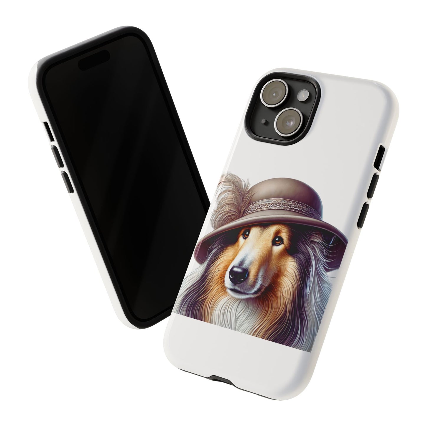 Collie Wearing a Cloche Hat - Tough Phone Case
