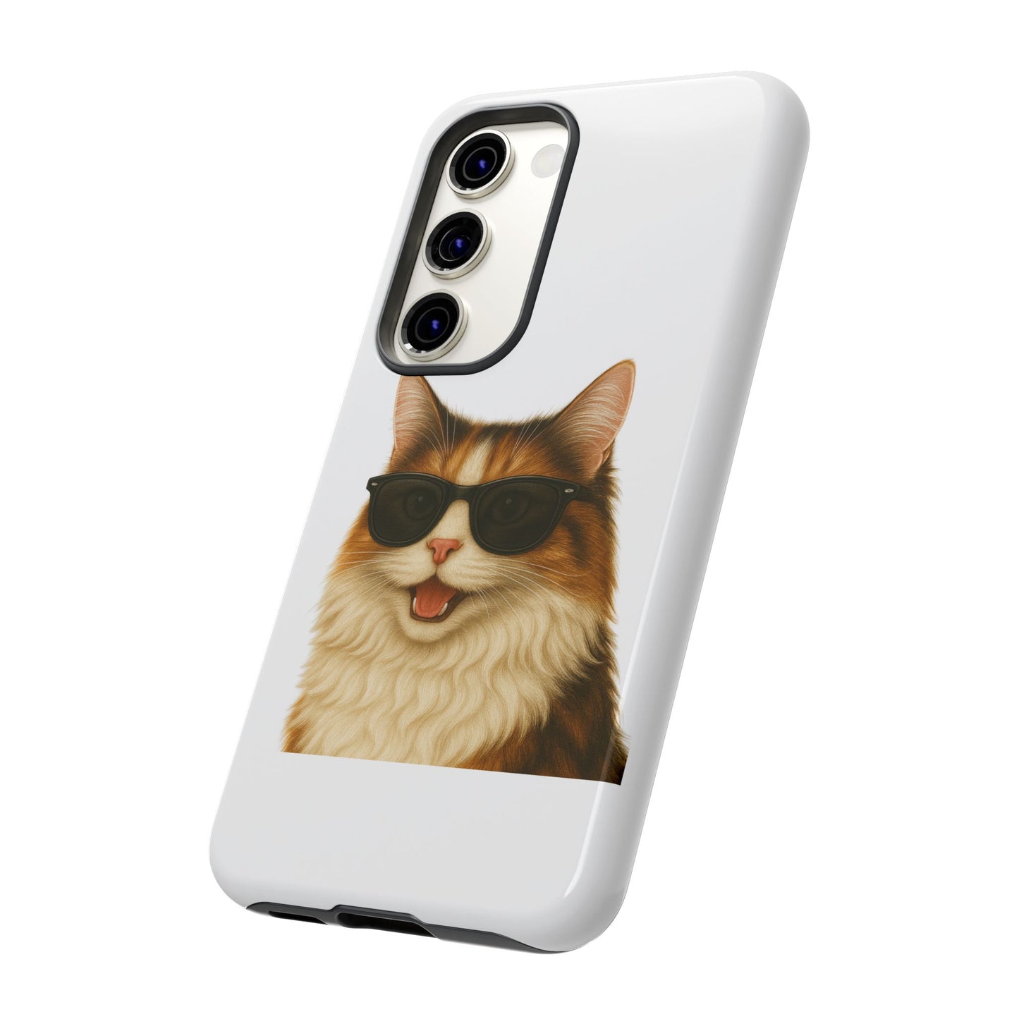 Calico Cat Wearing Sunglasses - Tough Phone Case