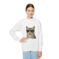 American Shorthair Silver Tabby Cat Wearing Sunglasses - Youth Sweatshirt