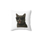 Gray Cat Wearing Sunglasses - Throw Pillow