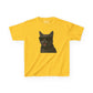 Gray Domestic Shorthaired Cat Wearing Sunglasses Kids Tee