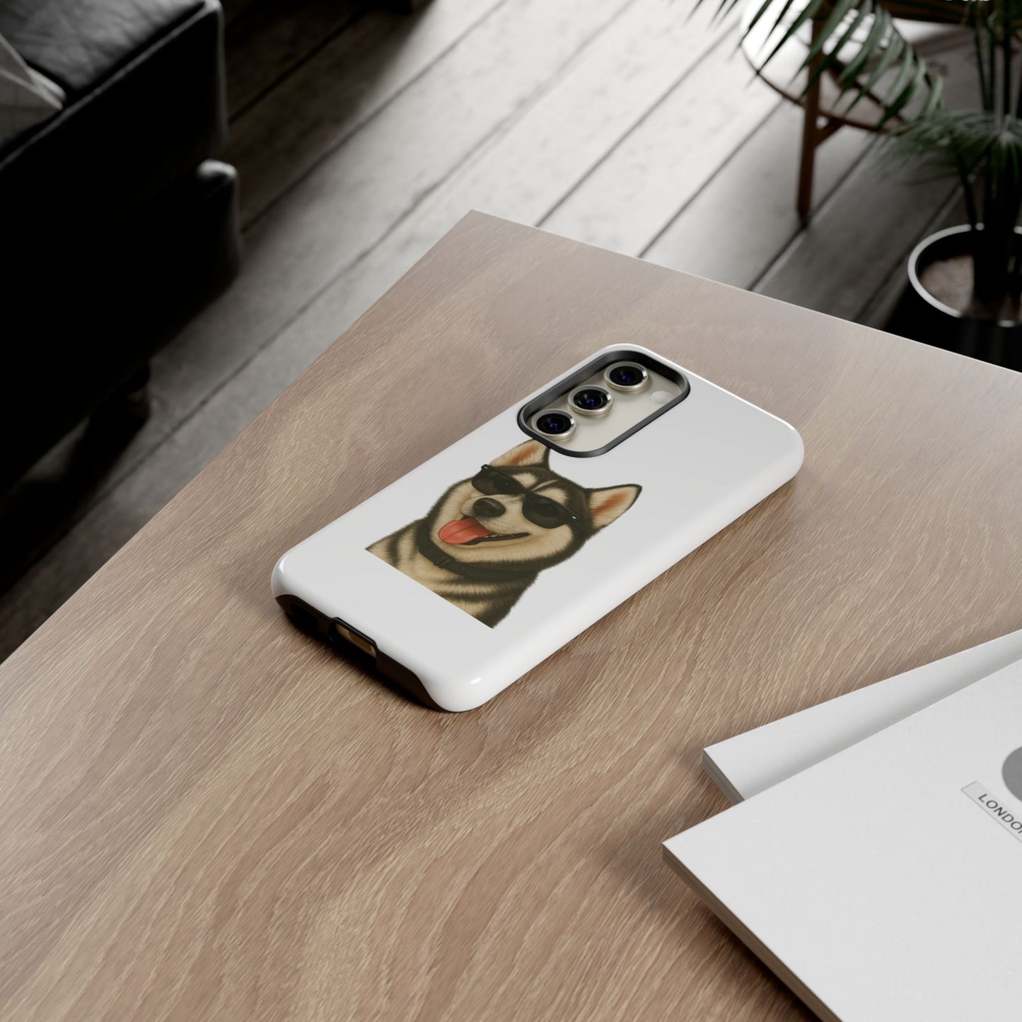 Siberian Husky Wearing Sunglasses - Tough Phone Case