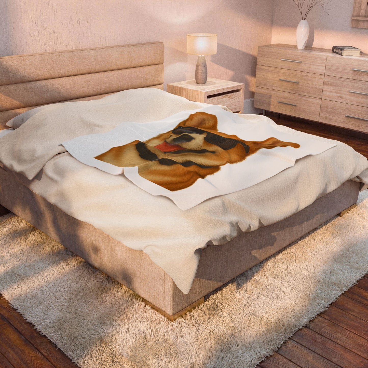 Corgi Wearing Sunglasses - Sherpa Blanket