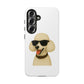 White Poodle Wearing Sunglasses - Tough Phone Case