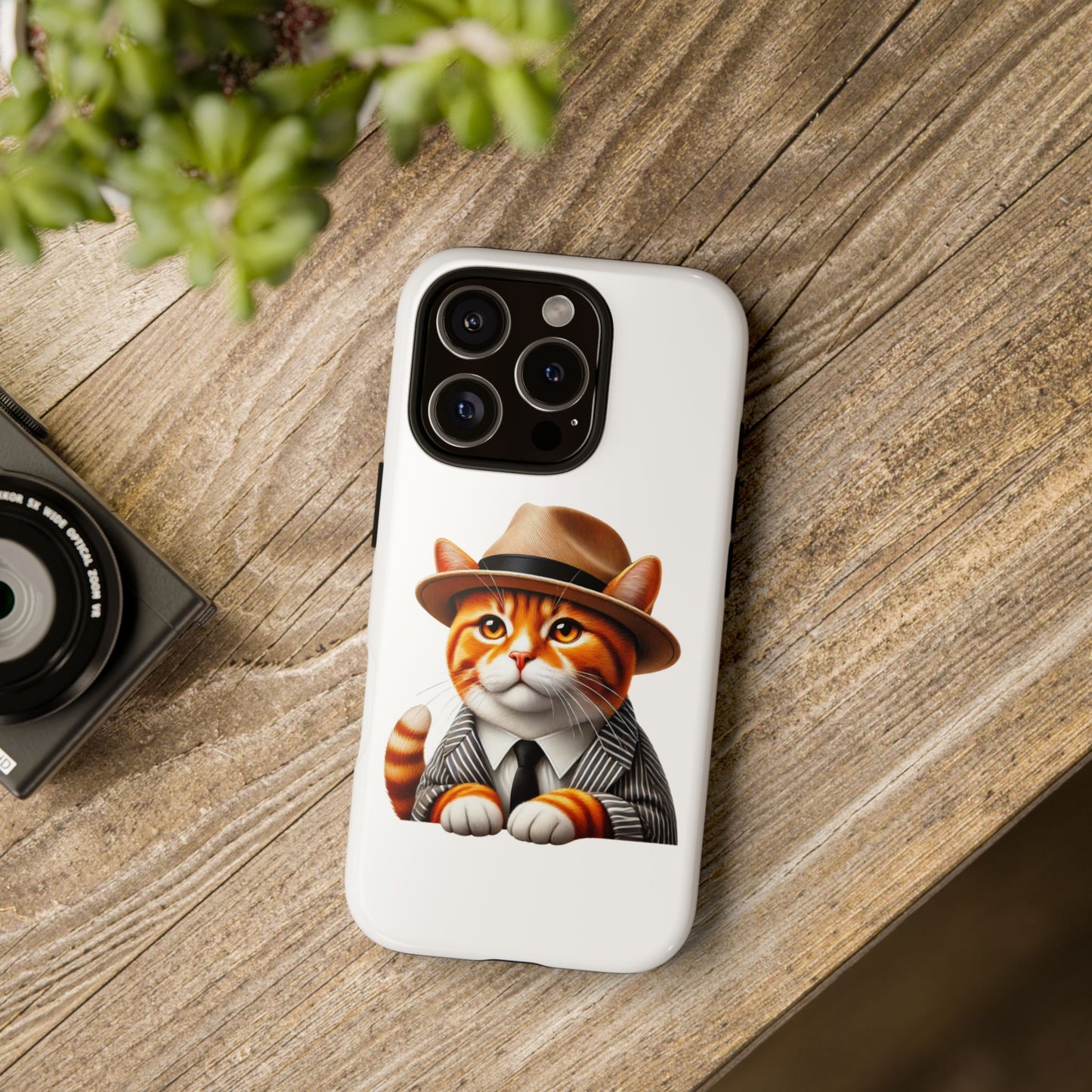 Tabby Cat Wearing a Fedora - Tough Phone Case