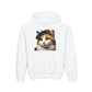 Calico Cat Heart Beret Hoodie - Youth Sweatshirt - Too Cute Pets