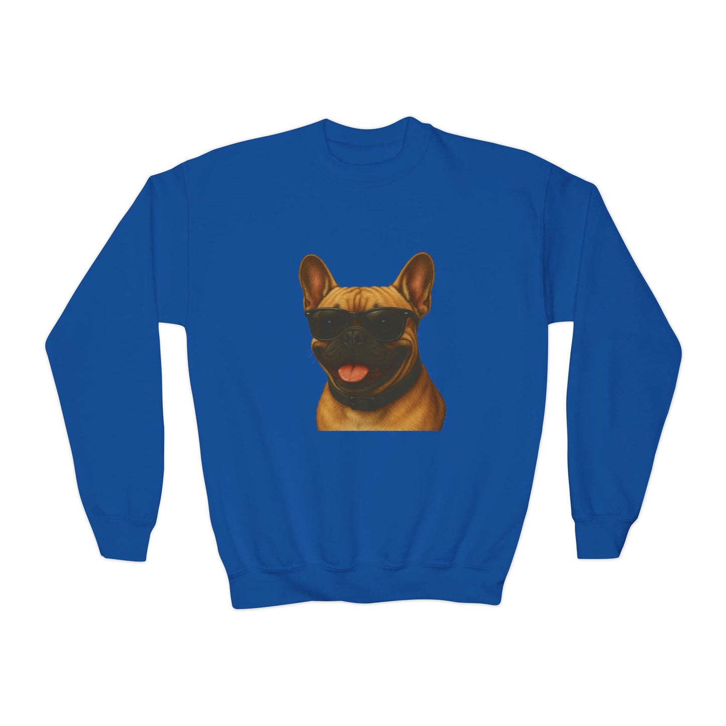 French Bulldog Wearing Sunglasses - Youth Sweatshirt