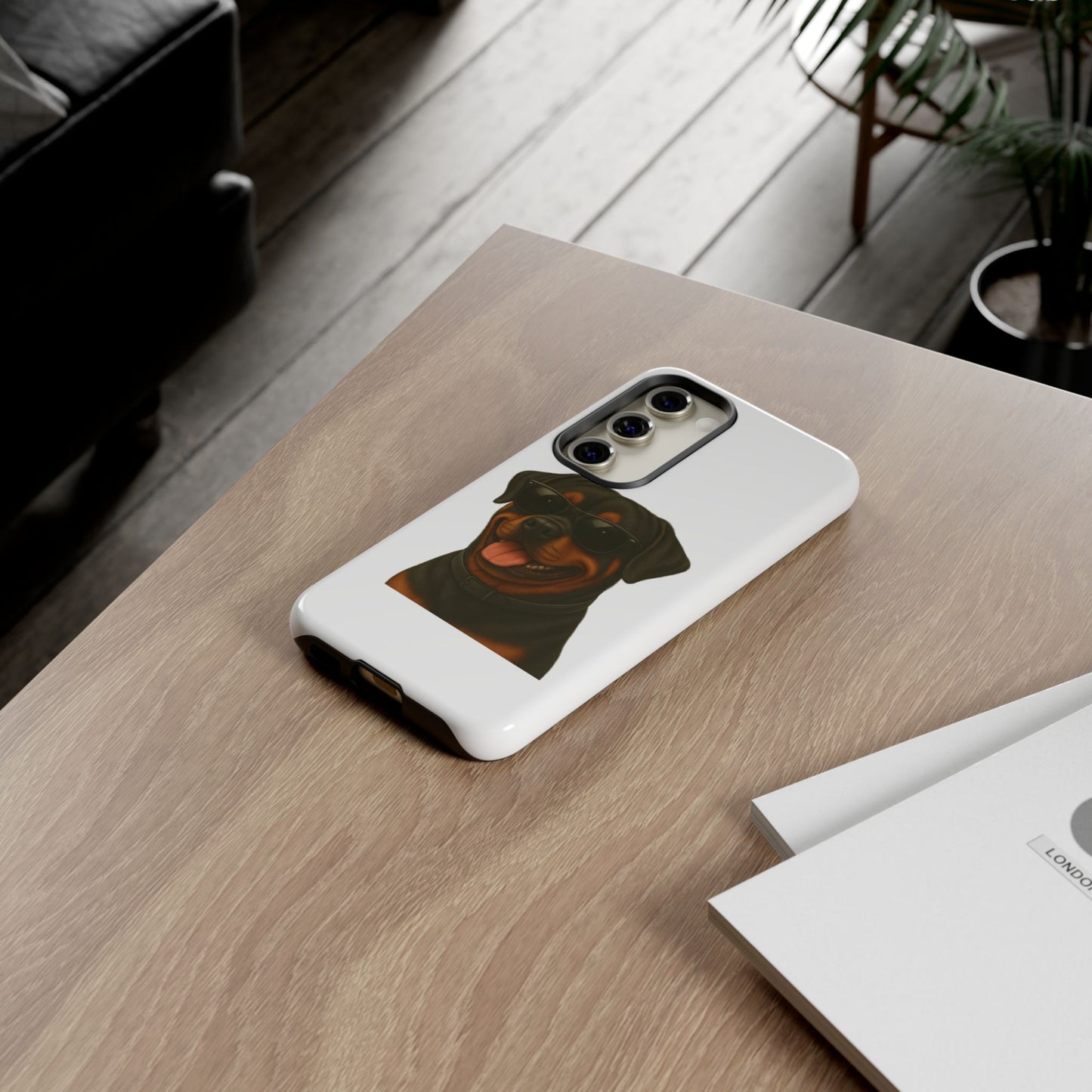 Rottweiler Wearing Sunglasses - Tough Phone Case