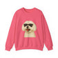 Maltese Wearing Sunglasses - Adult Crewneck Sweatshirt