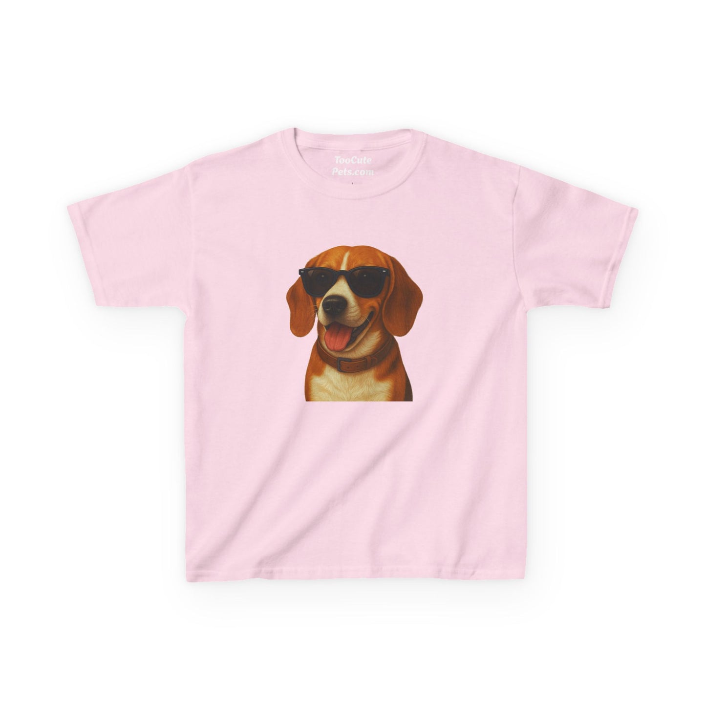 Kids Tee with Beagle Wearing Sunglasses