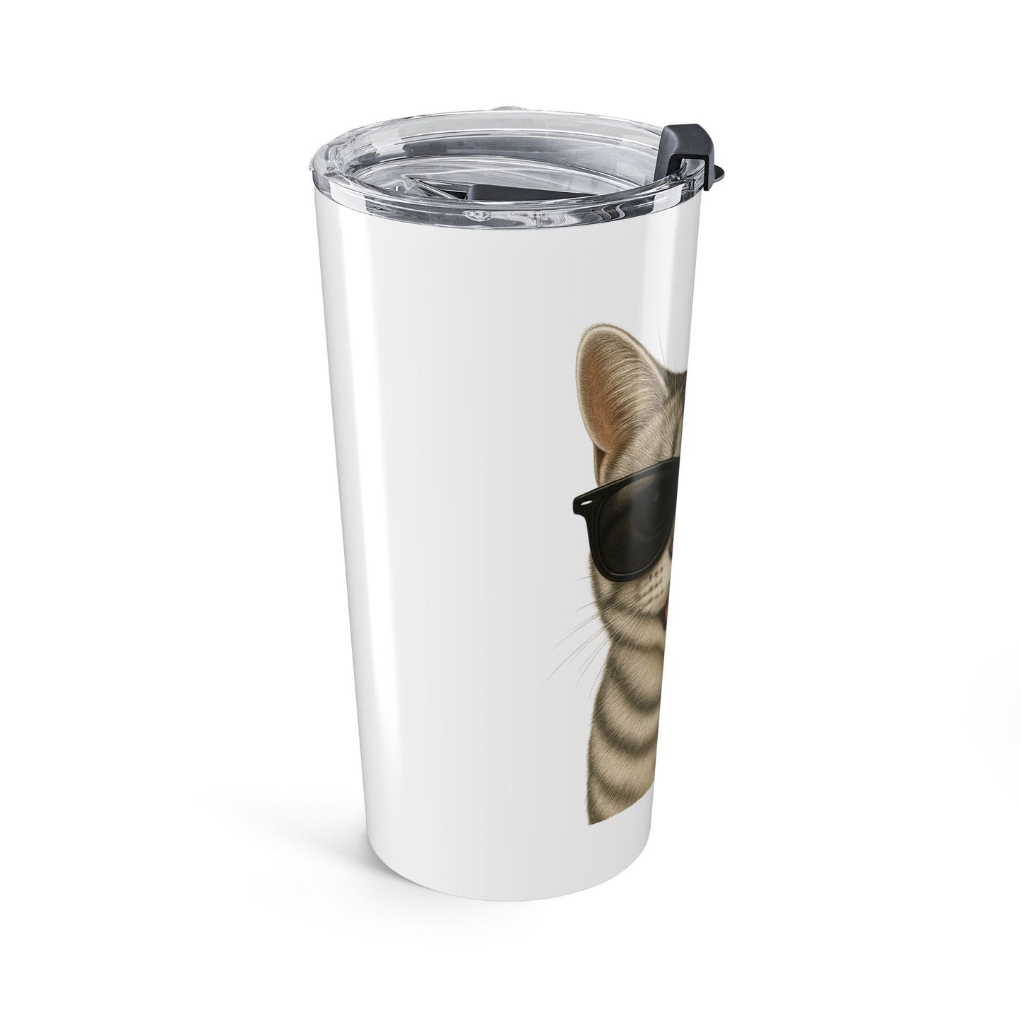 American Shorthair Silver Tabby Wearing Sunglasses - 20oz Tumbler