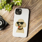 White Poodle Wearing Sunglasses - Tough Phone Case