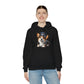Cute Corgi Wearing A Train Conductors Hat - Adult Hoodie - Too Cute Pets