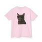 Gray Cat Wearing Sunglasses Kids Tee