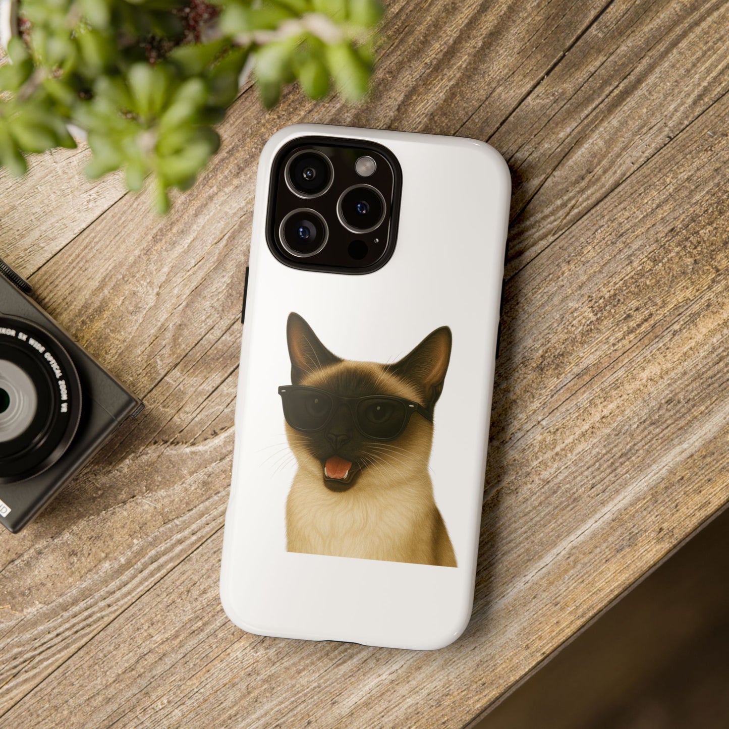 Siamese Cat Wearing Sunglasses - Tough Phone Case