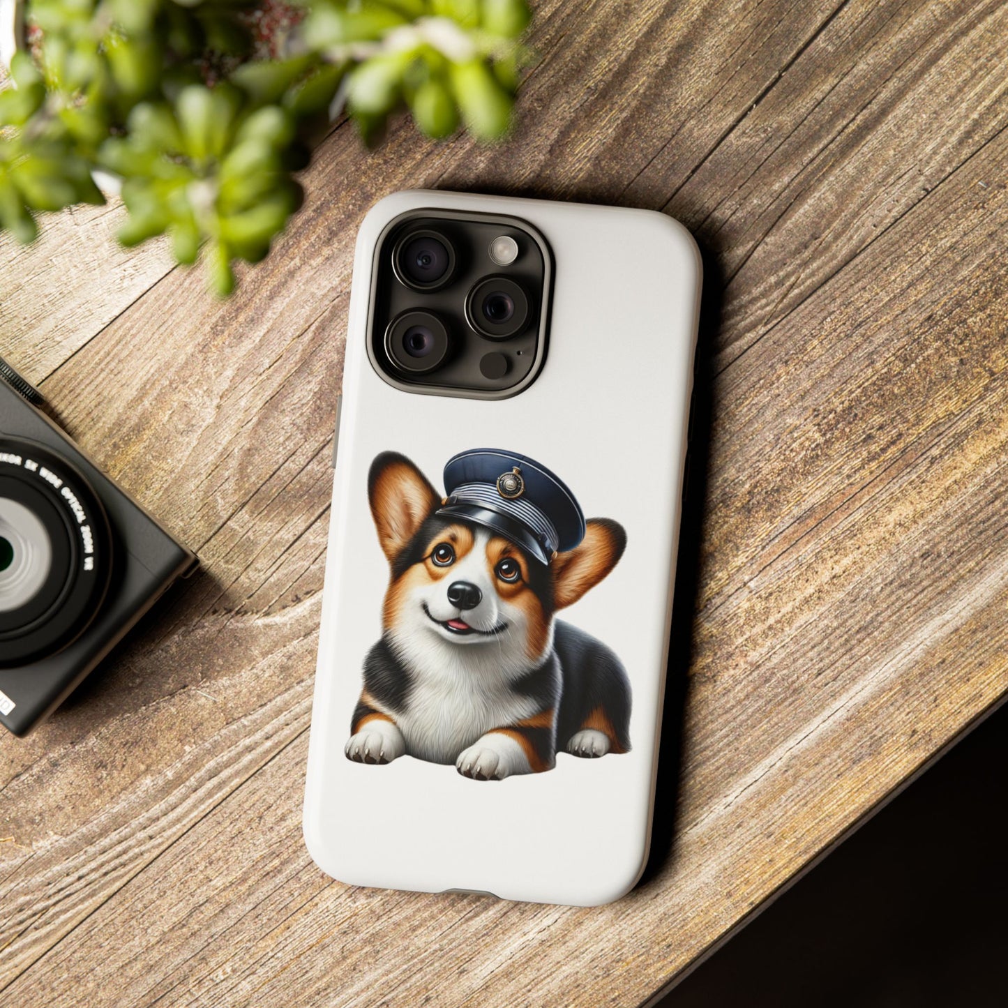 Corgi Wearing a Conductor's Hat - Tough Phone Case