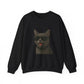 Gray Cat Wearing Sunglasses - Adult Crewneck Sweatshirt
