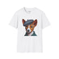 Basenji Pup Wearing Tweed Cap - Adult T-Shirt - Too Cute Pets