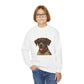 German Shorthaired Pointer Wearing Sunglasses - Youth Crewneck Sweatshirt