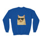 Cream Longhair Cat Wearing Sunglasses - Youth Crewneck Sweatshirt