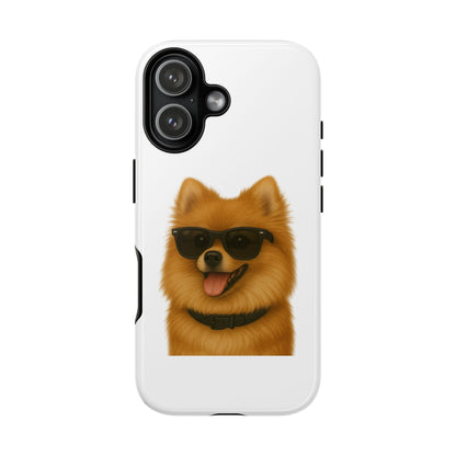 Pomeranian Wearing Sunglasses - Tough Phone Case