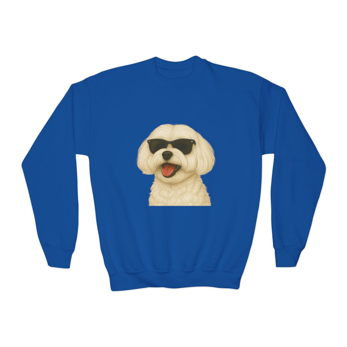 Maltese Wearing Sunglasses - Youth Sweatshirt
