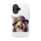 Collie Wearing a Cloche Hat - Tough Phone Case