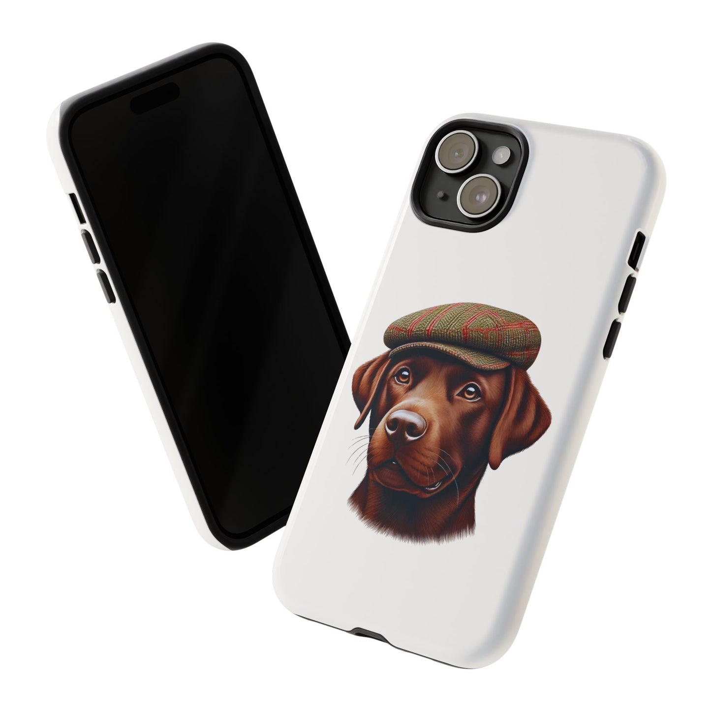 Labrador Wearing a Tweed Flat Cap - Tough Phone Case