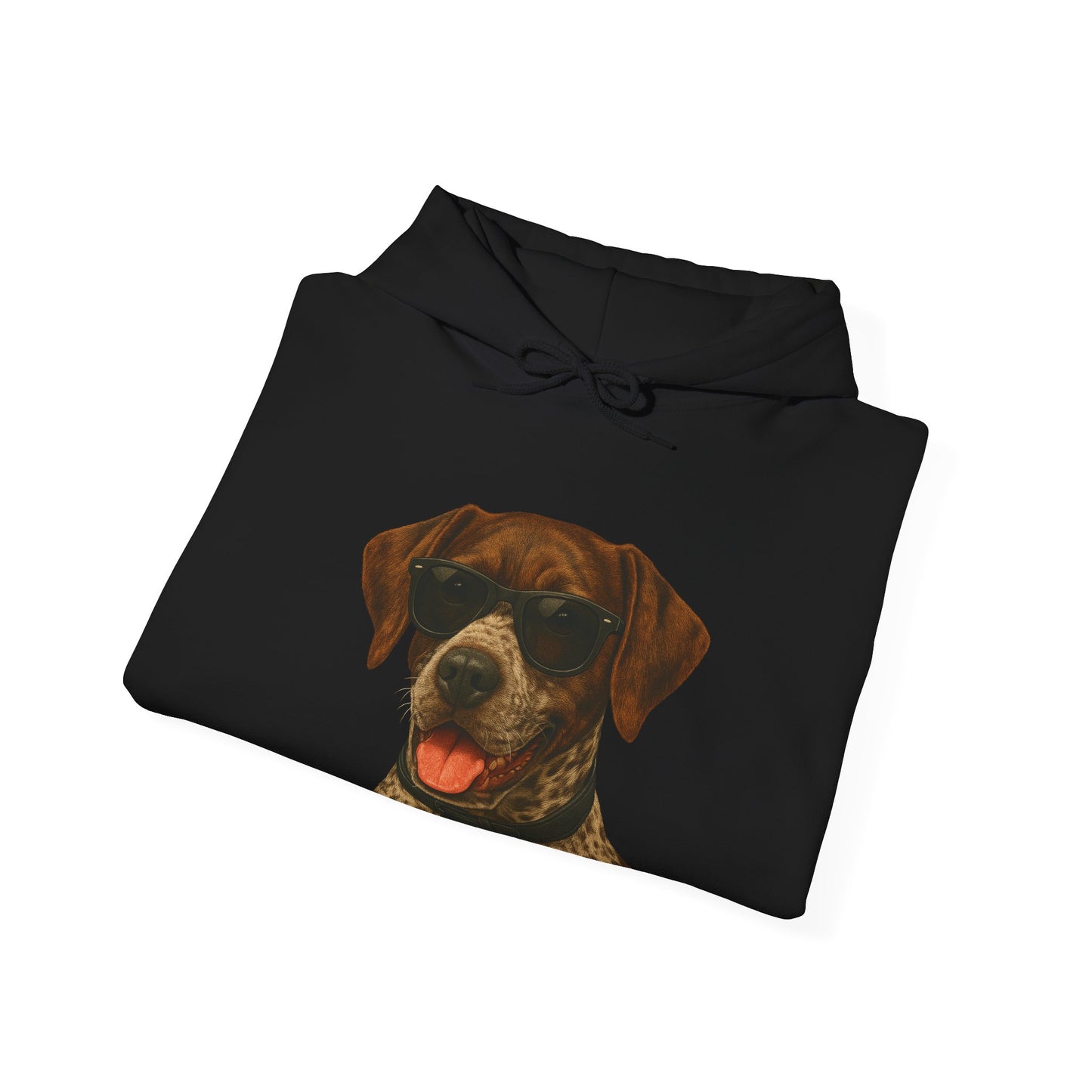 German Shorthaired Pointer Wearing Sunglasses - Adult Hoodie