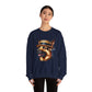 German Shepherd Wearing Boater Hat - Adult Crewneck Sweatshirt - Too Cute Pets