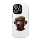 Labrador Wearing a Tweed Flat Cap - Tough Phone Case
