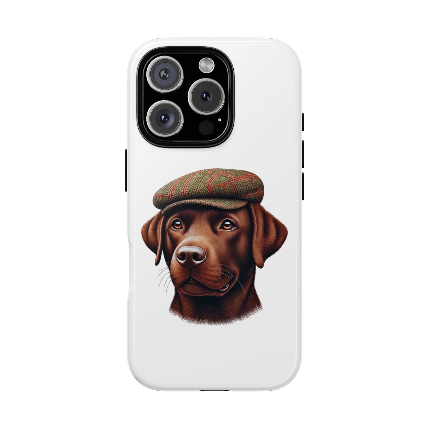 Labrador Wearing a Tweed Flat Cap - Tough Phone Case