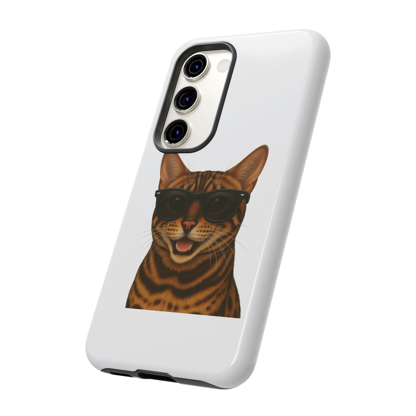 Bengal Cat Wearing Sunglasses - Tough Phone Case