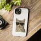American Shorthair Silver Tabby Wearing Sunglasses - Tough Phone Case