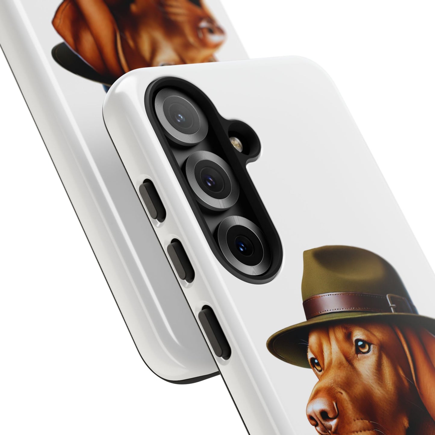 Vizsla Wearing a Campaign Hat - Tough Phone Case