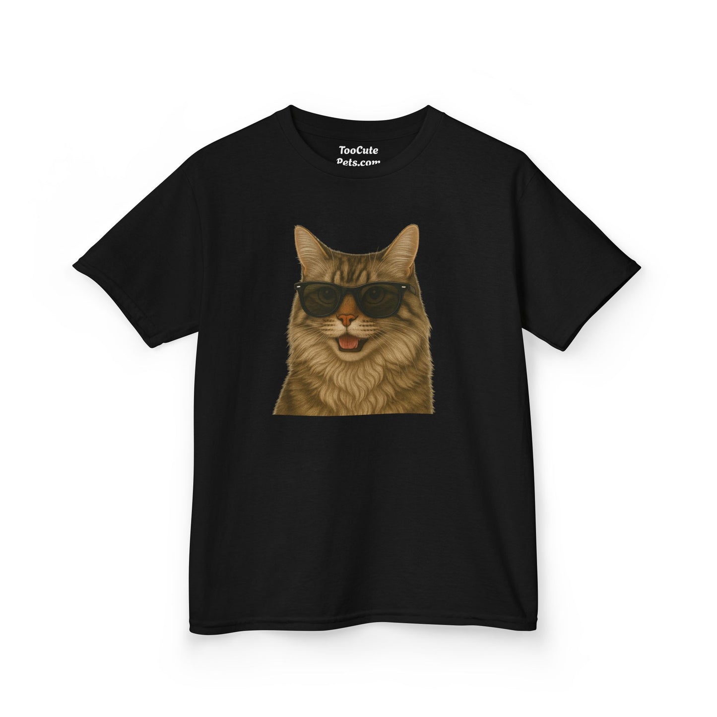 Siberian Cat Wearing Sunglasses Kids Tee