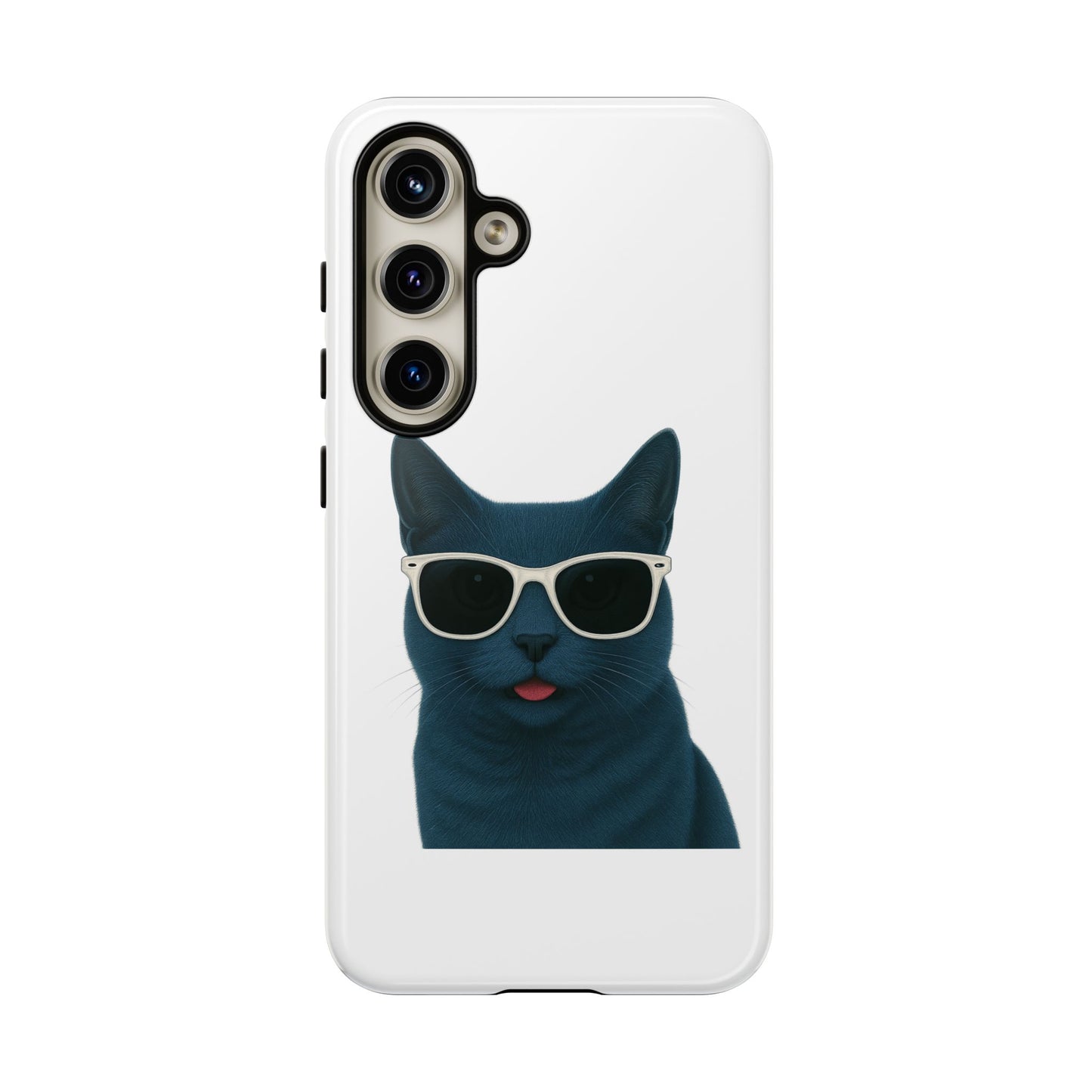 Russian Blue Cat Wearing Sunglasses - Tough Phone Case