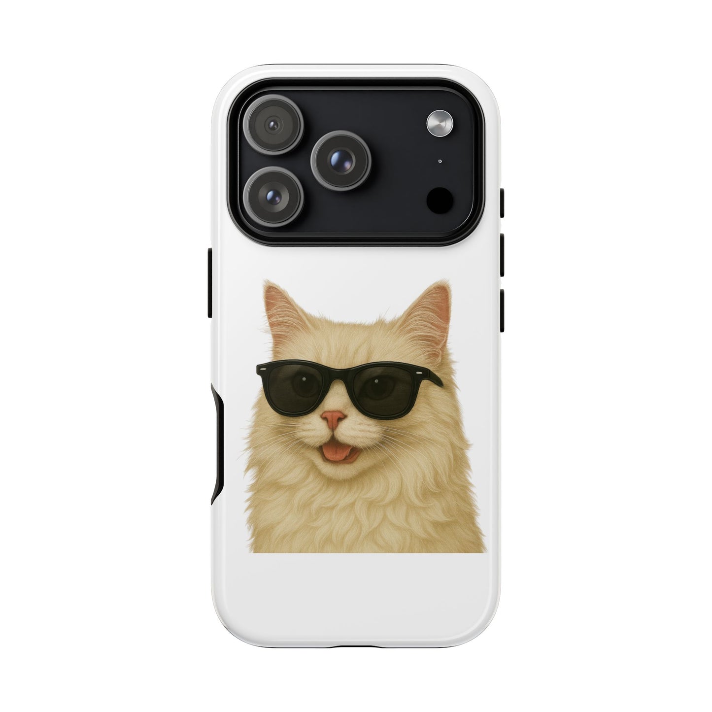 Cream Longhair Cat Wearing Sunglasses - Tough Phone Case