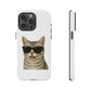 American Shorthair Silver Tabby Wearing Sunglasses - Tough Phone Case