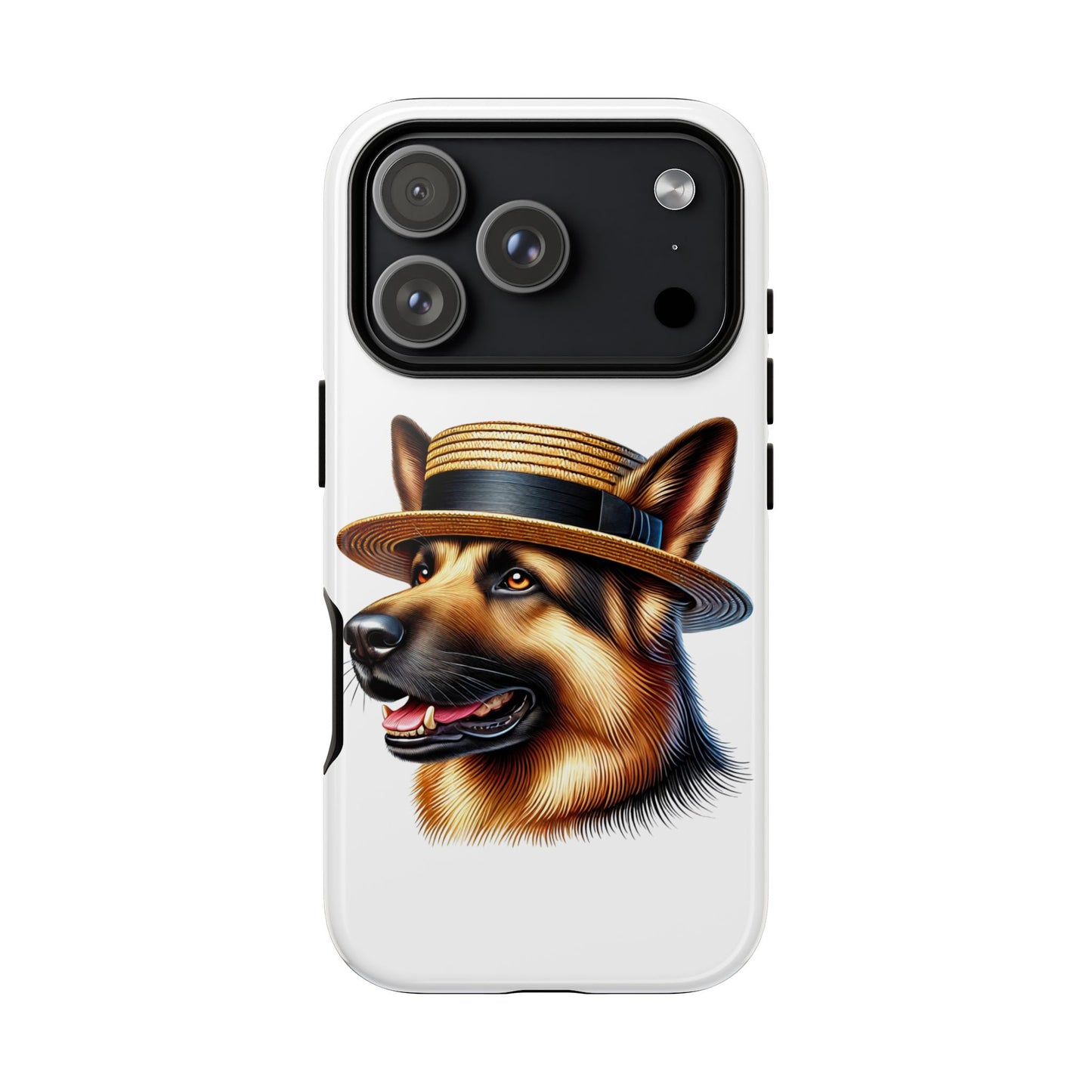 German Shepherd Wearing a Boater Hat - Tough Phone Case