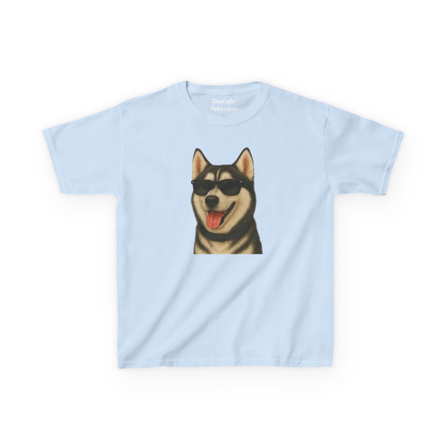 Siberian Husky Wearing Sunglasses - Kids Tee